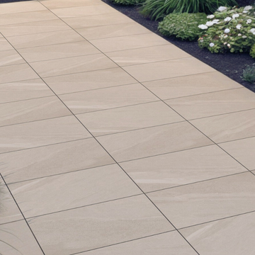 Luton Beige Outdoor Porcelain Paving Slabs - 900x600x20 mm