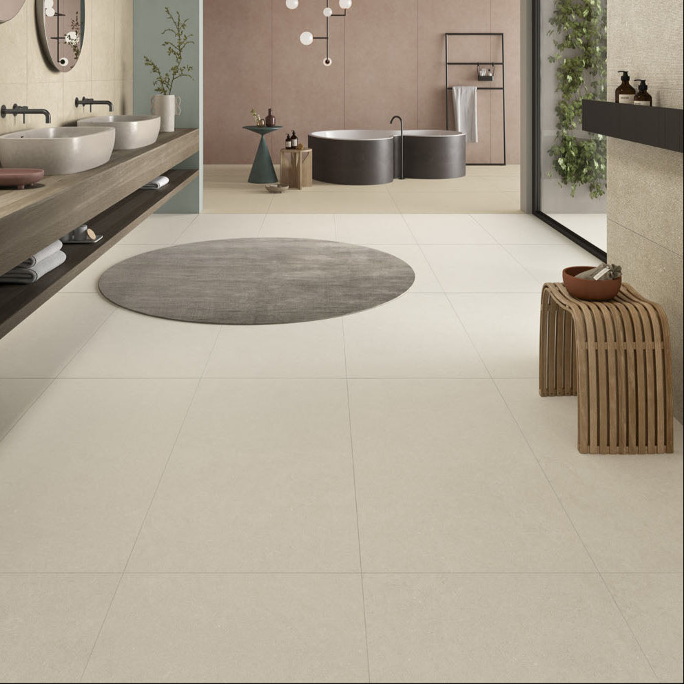 Luxe Stone White Matt Italian Porcelain Tile-1200x600mm