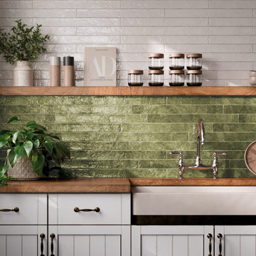 Medina Grass Brick Effect Feature Wall Tile- 500x50 mm