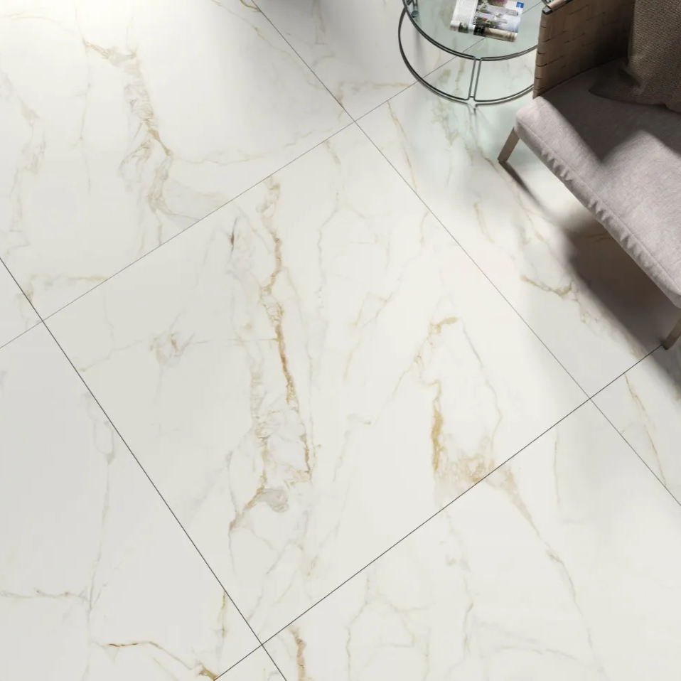 Mercury Gold Polished Wall&Floor Porcelain Tile - 600x600mm