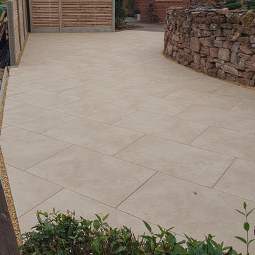 Milano Beige Outdoor Porcelain Paving Slabs - 900x600x20 mm
