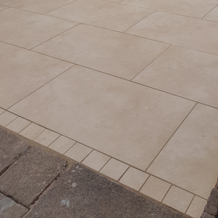 Milano Beige Porcelain Cobbles 100x100x20 mm