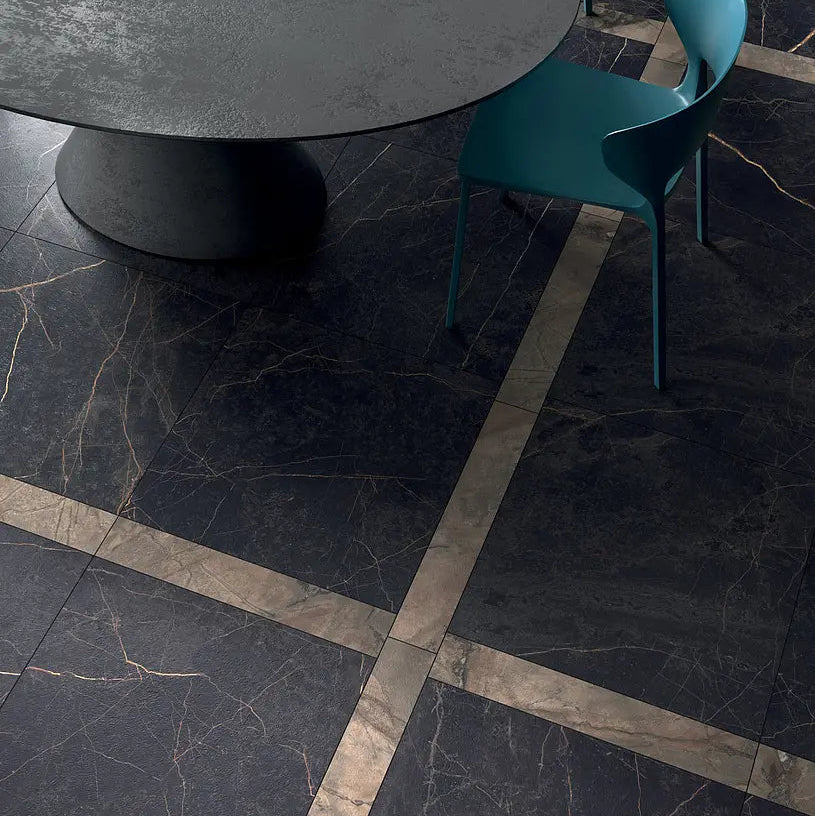 Minnie Black Matt Wall&Floor Porcelain Tile- 600x600mm