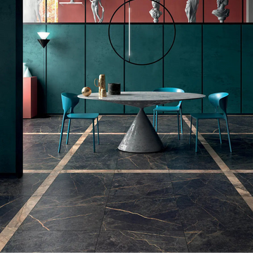 Minnie Black Matt Wall&Floor Porcelain Tile- 600x600mm