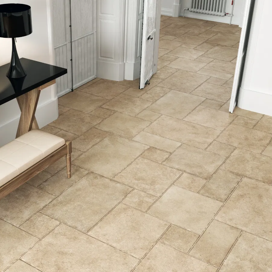 Modular Beige Chiselled Edge Wall&Floor Porcelain Tile-Mixed Size