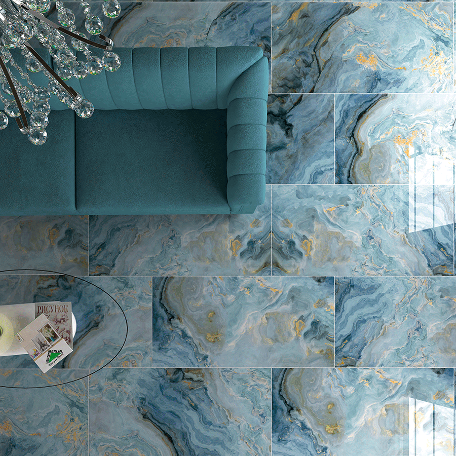 XXL Mystica Polished Indoor Wall&Floor Porcelain Tile-1200x600mm