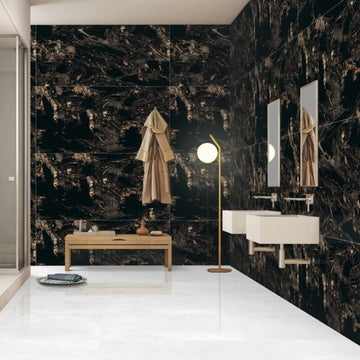 Mythical Black Indoor Wall&Floor Porcelain Tile-1200x600mm