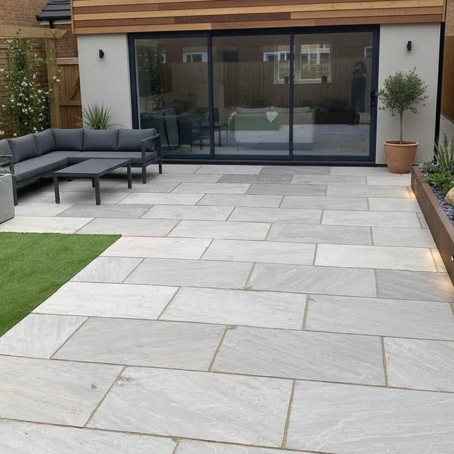 Natural Kandla Grey Sandstone Paving Slab 900x600mm