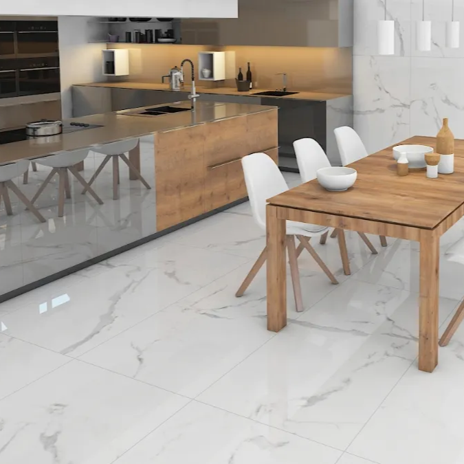 Navona Calacatta Polished Indoor Wall&Floor Porcelain Tile-1200x600mm