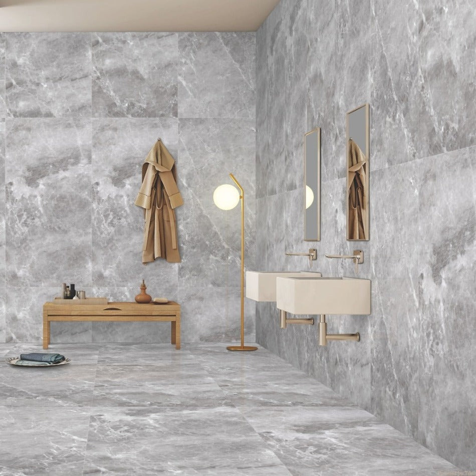Nebula Dark Grey Polished Indoor Wall&Floor Porcelain Tile-1200x600mm