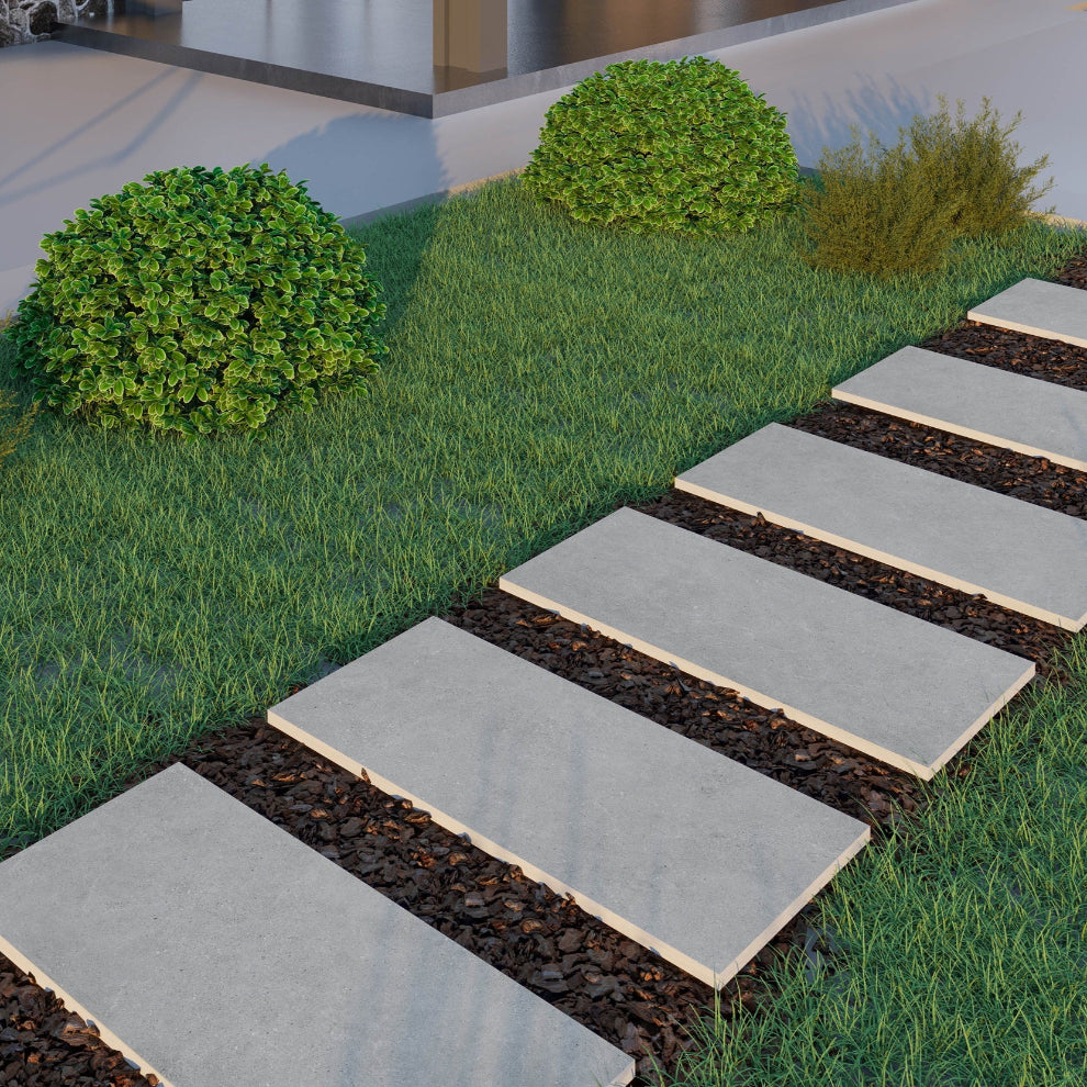 Nuovo Padova Grey Outdoor Porcelain Paving Slabs 1200x600x20