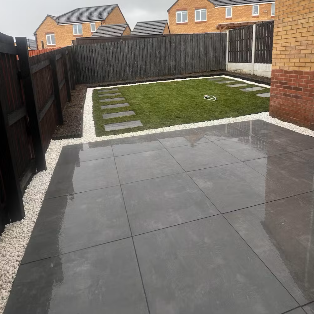 800x800x20 mm Olympia Black Outdoor Porcelain Paving Slabs