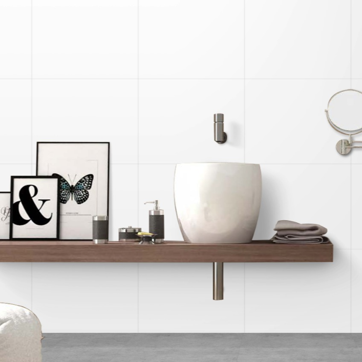 Opal White Polished Wall&Floor Porcelain Tile-800x800mm