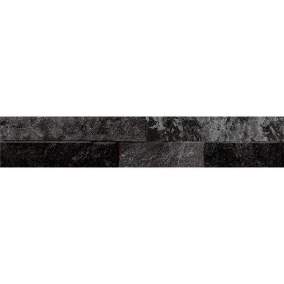 Orlando Black Split Face Wall Cladding Tile 80x442 mm