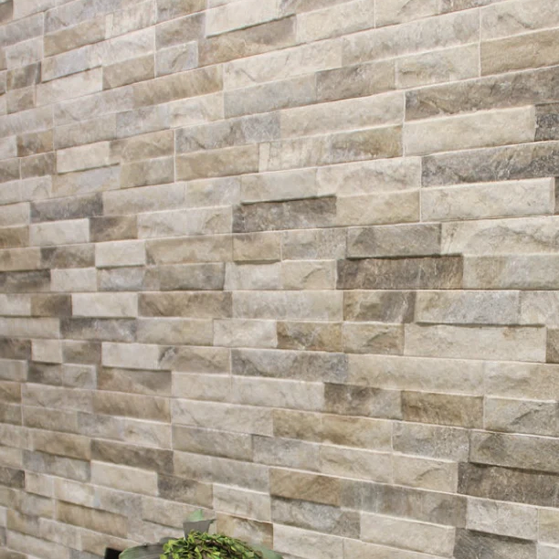 Orlando Beige Split Face Wall Cladding Tile 80x442 mm