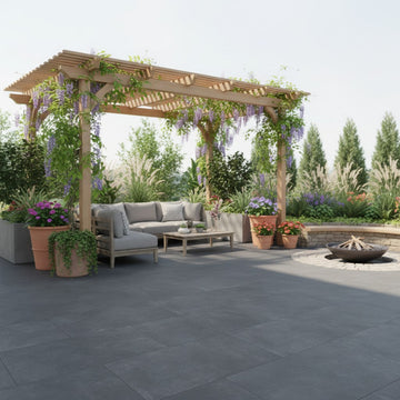 Padova Ash Outdoor Porcelain Paving Slabs - 1200x600x20 mm