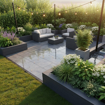 Padova Ash Outdoor Porcelain Paving Slabs - 1200x600x20 mm