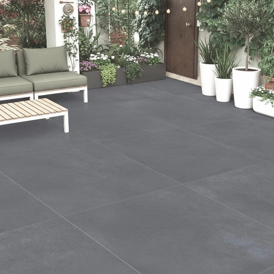 Padova Ash Outdoor Porcelain Paving Slabs - 800x800x20 mm