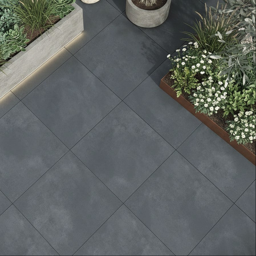 Padova Ash Outdoor Porcelain Paving Slabs - 800x800x20 mm