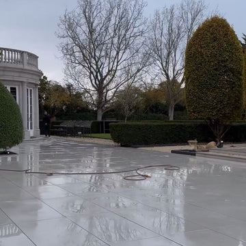 Padova Off White Outdoor Porcelain Paving Slabs - 1200x600x20 mm