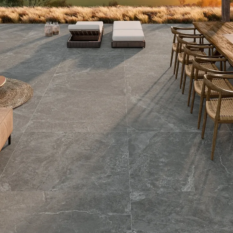 Palma Anthracite Outdoor Porcelain Paving Slabs - 1200X600x20 mm