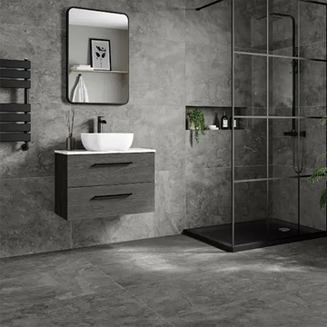 Palma Anthracite Matt Wall&Floor Porcelain Tile- 1200x600x10mm