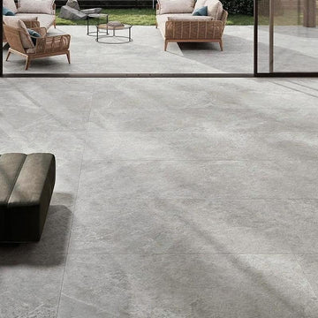 Palma Grey Outdoor Porcelain Paving Slabs - 1200X600x20 mm
