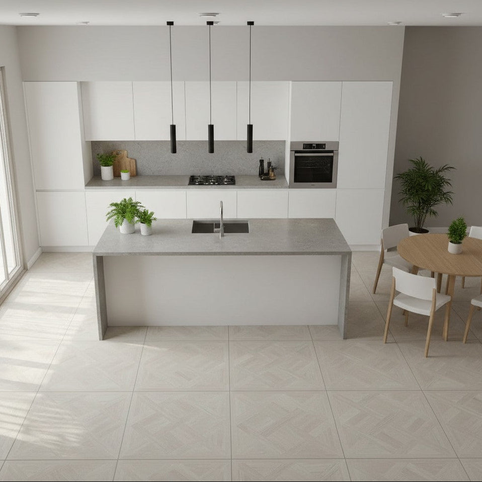 Parke Light Matt Wall&Floor Porcelain Tile-600x600mm