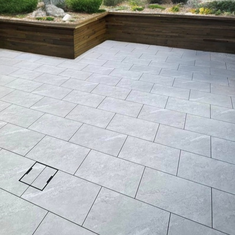 Pisa Grey Outdoor Porcelain Paving Slabs - 600x600x20 mm