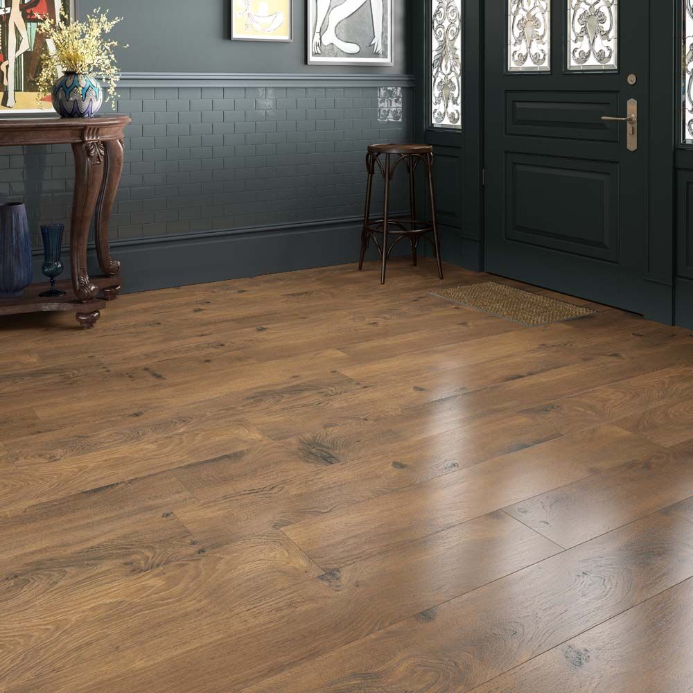 Premium Chestnut 7.5mm SPC Luxury Click Vinyl Flooring-1219x228mm