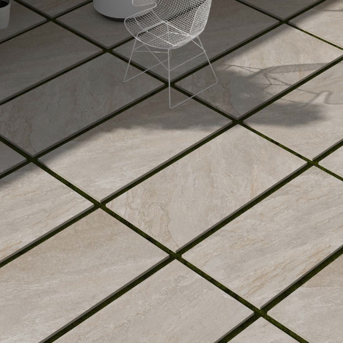 Quarzite Beige Outdoor Porcelain Paving Slabs - 900x600x20 mm