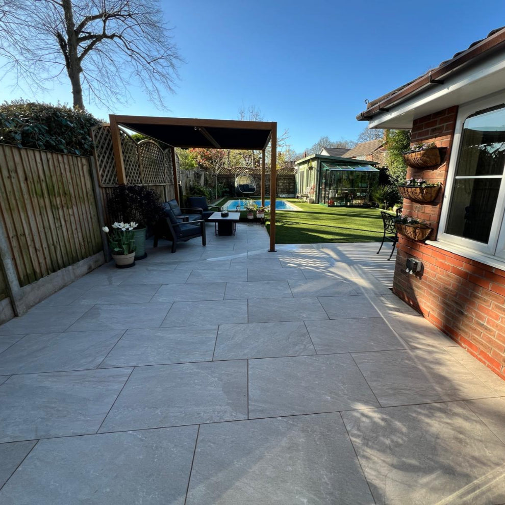 Quarzite Beige Outdoor Porcelain Paving Slabs - 900x600x20 mm