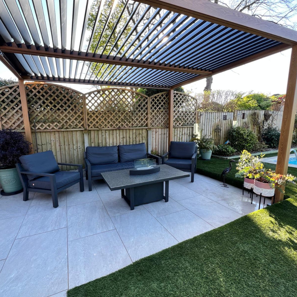 Quarzite Beige Outdoor Porcelain Paving Slabs - 900x600x20 mm