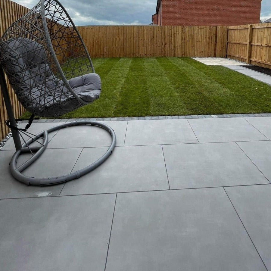 800x800 River Grey Outdoor Porcelain Paving Slabs 