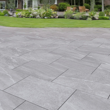 Rock Grey Outdoor Porcelain Paving Slabs - 900x600x20 mm