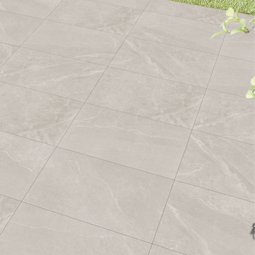 Rock Off White Outdoor Porcelain Paving Slabs - 900x600x20 mm