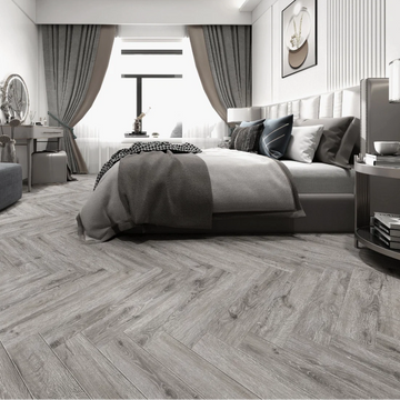 Rosa Greige Herringbone SPC Luxury Click Vinyl Flooring-750x150 mm