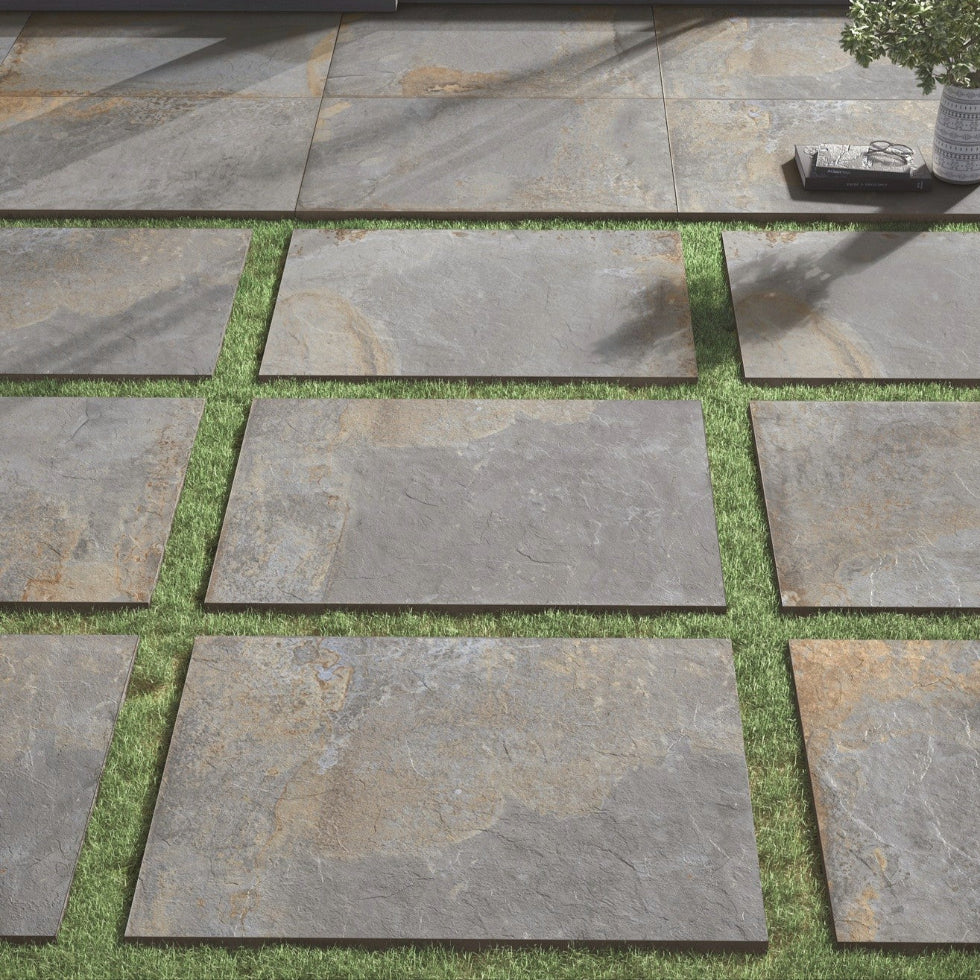 Saigon Gold Outdoor Porcelain Paving Slabs - 900x600x20 mm
