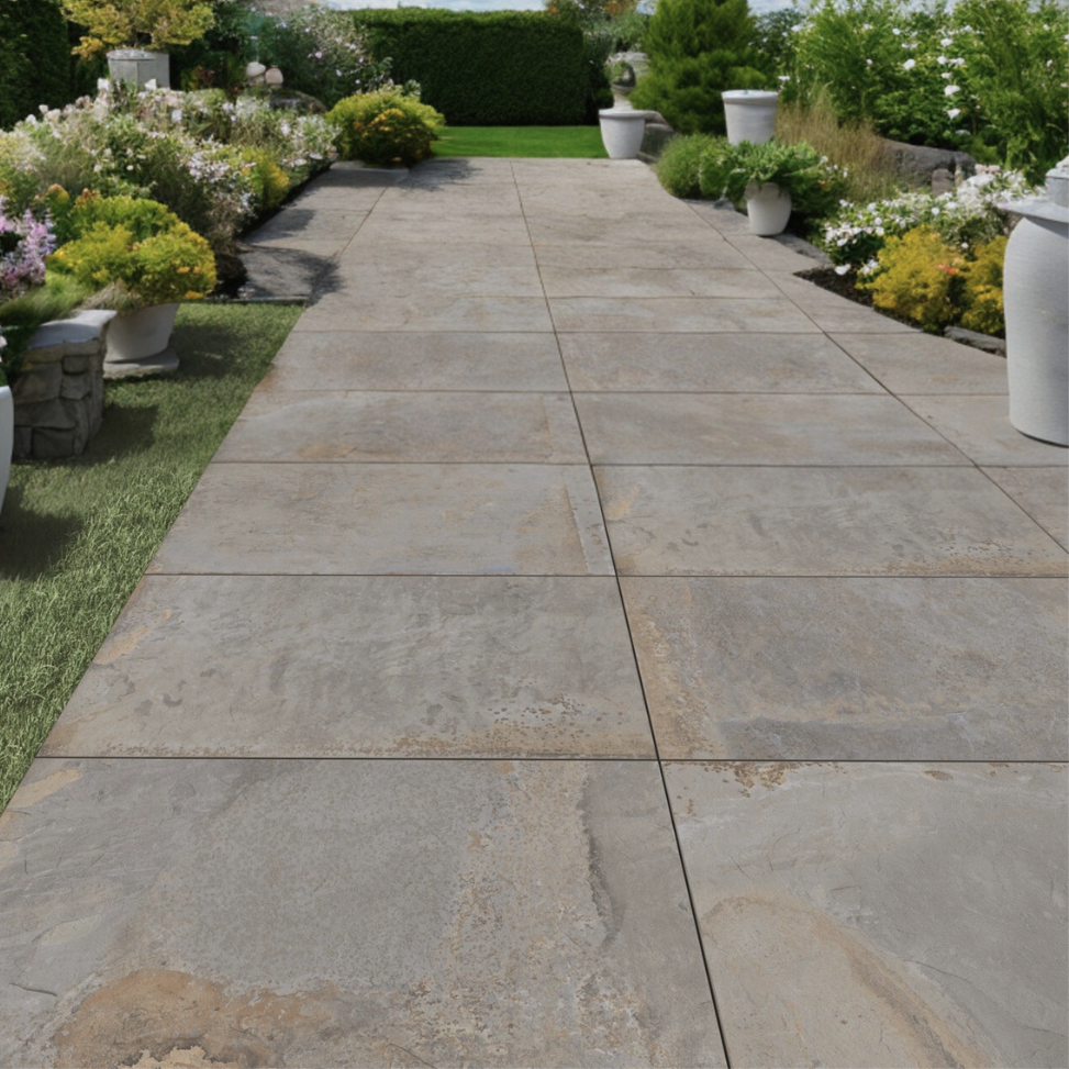Saigon Gold Outdoor Porcelain Paving Slabs - 900x600x20 mm
