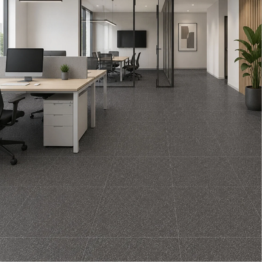 Salt & Pepper Dark Matt Porcelain Tile- 600x600mm