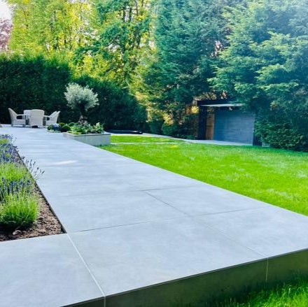Saturnia Grey Outdoor Porcelain Paving Slabs - 800x800x20