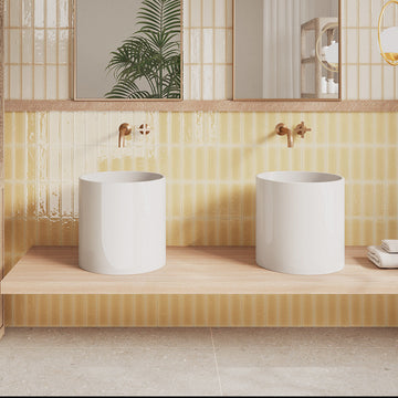 Shades Ocre Brick Effect Feature Wall Tile- 200x65 mm