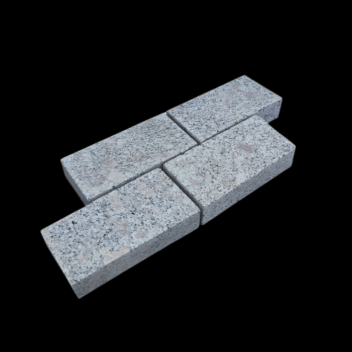 Silver Grey Granite Block Paving 200x100x50