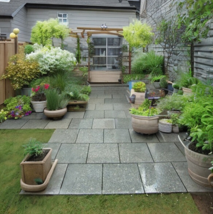 Silver Grey Granite Paving Slabs 600x600mm