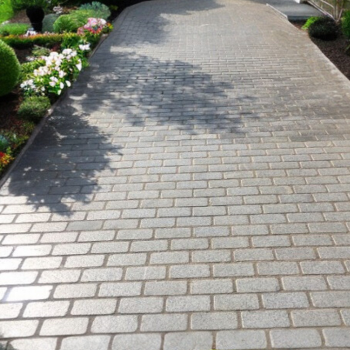  Silver Grey Granite Tumbled Cobbles & Setts 200x100
