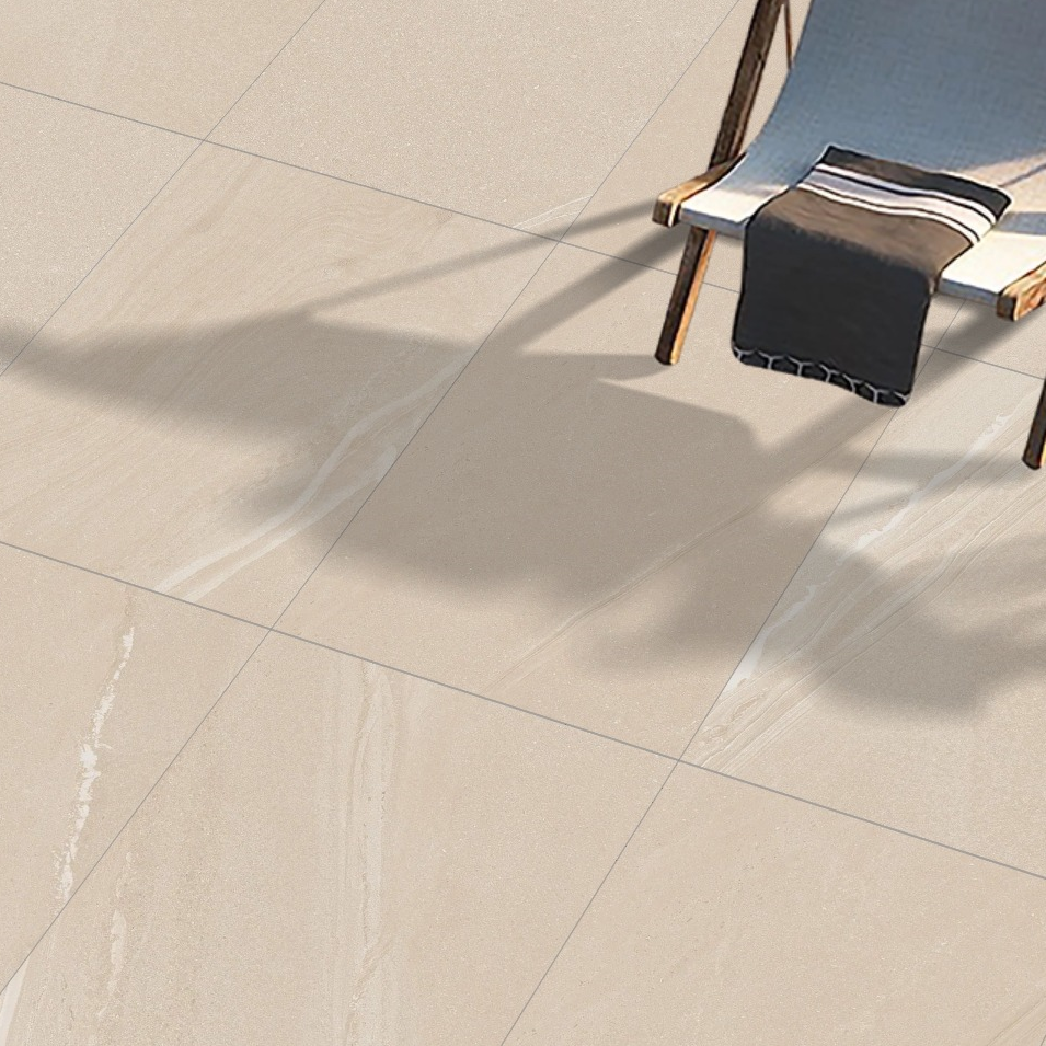 Sorano Sand beige Outdoor Porcelain Paving Slabs - 900x600x20 mm