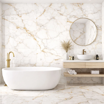 Statuario Gold Polished Wall&Floor Porcelain Tile-800x800mm
