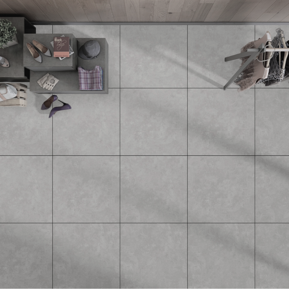 Steel Grey Matt Indoor Wall&Floor Porcelain Tile-800x800mm