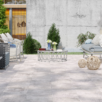 Stone Grey Outdoor Porcelain Paving Slabs - 800x800x20 mm