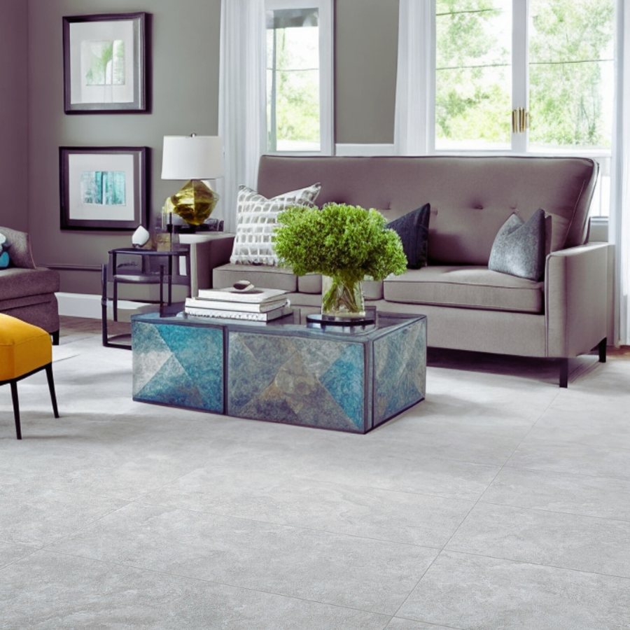 Off White Travertine Effect Matt Wall&Floor Porcelain Tile-1200x600mm